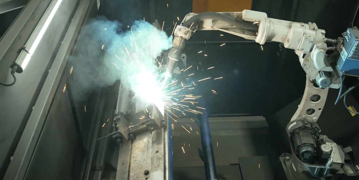 Robotic welder in operation